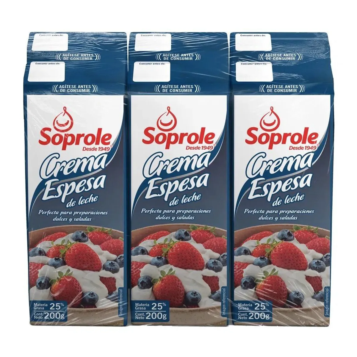 SOPROLE - Pack Crema de Leche Espesa Soprole 6 x 200 g