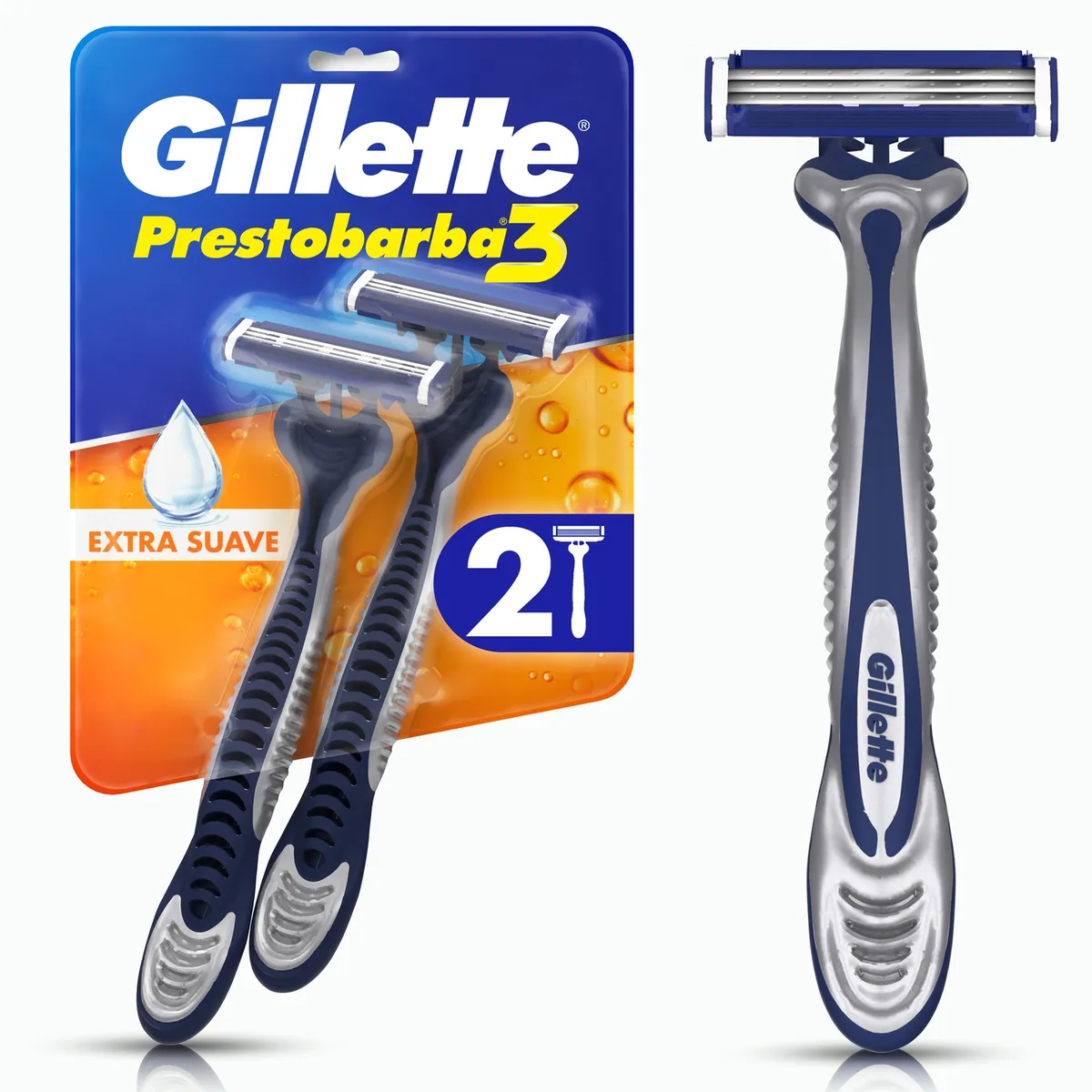 GILLETTE - Máquinas Para Afeitar Prestobarba3 Desechables