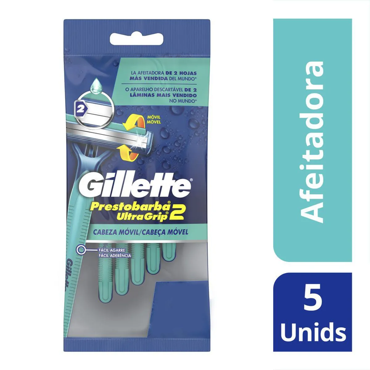 GILLETTE - Máquina de Afeitar Prestobarba Ultragrip Gillette 5 Un