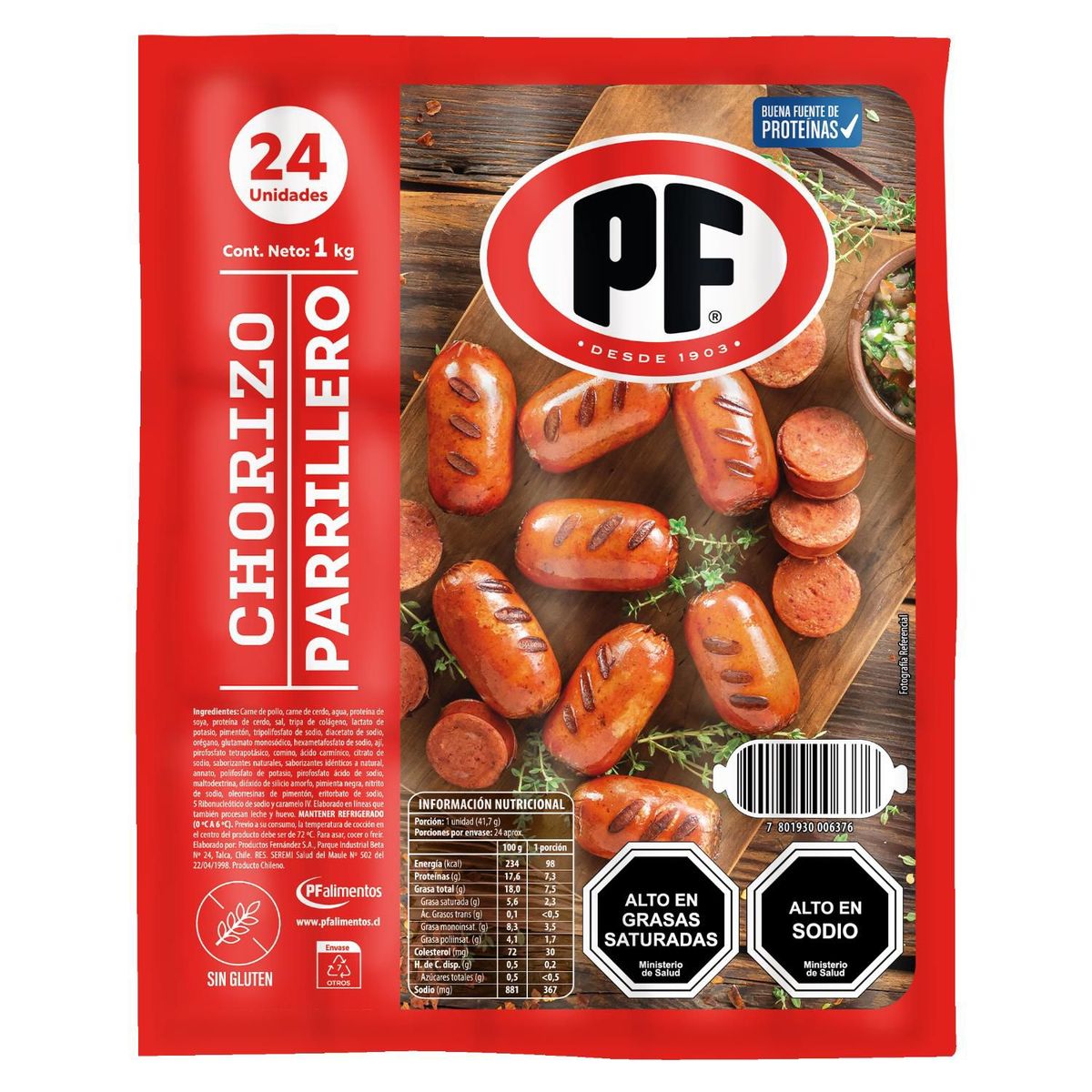PF - Chorizo Parrillero Al Vacío PF 1 Kg