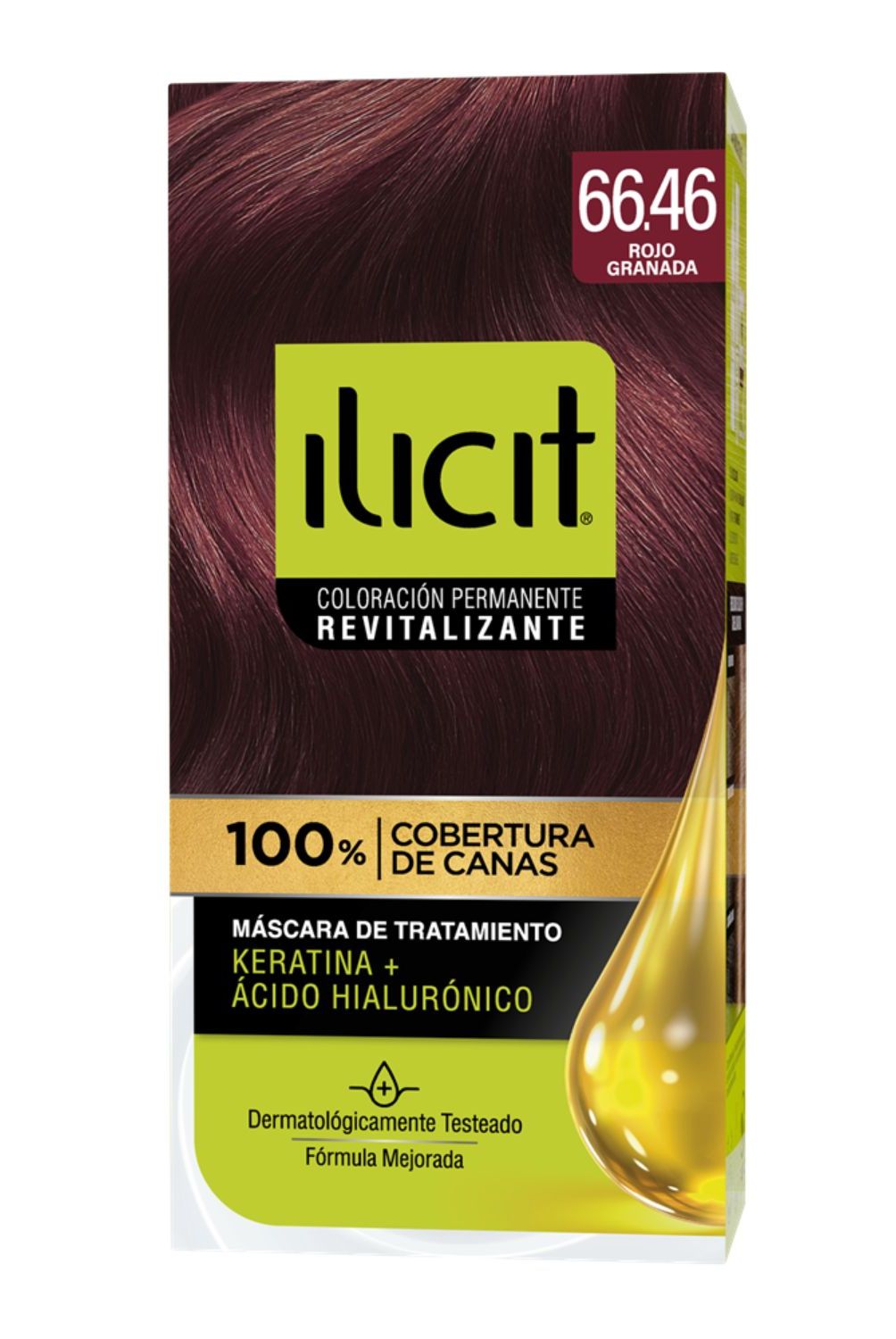 ILICIT - Tintura Capilar Ilicit 66.46 Rojo Granada 45 gr