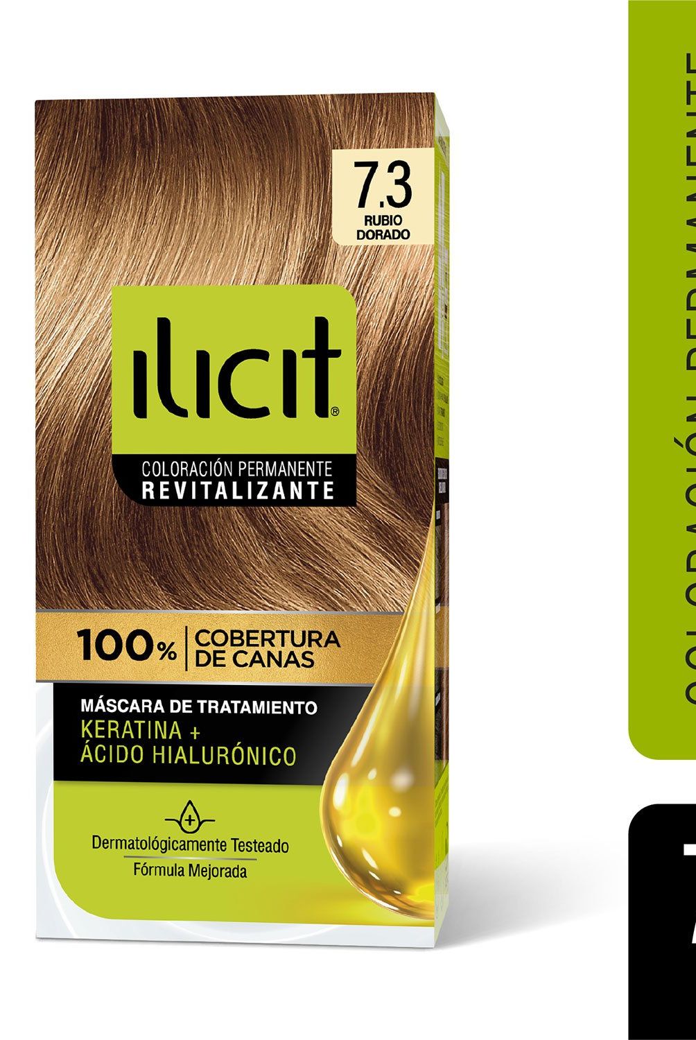 ILICIT - Coloración Permanente 7.3 Rubio Dorado