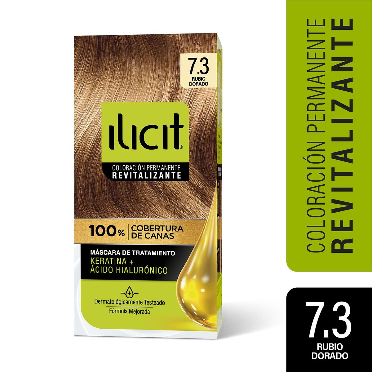 ILICIT - Coloración Permanente 7.3 Rubio Dorado