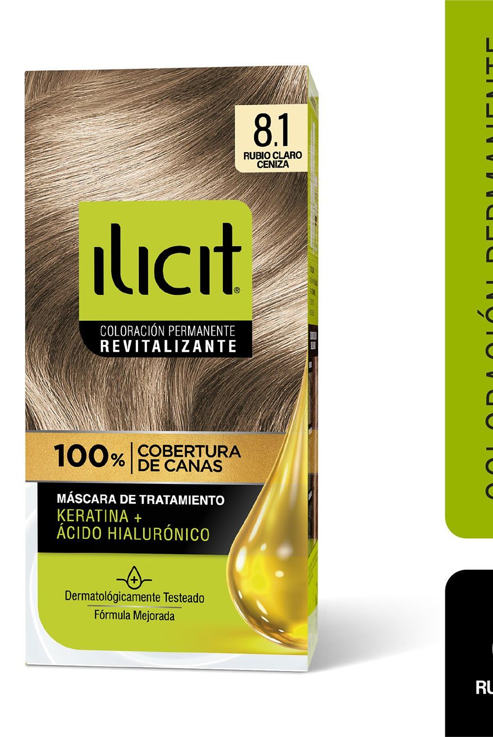 ILICIT - Coloración Permanente 8.1 Rubio Claro Ceniza
