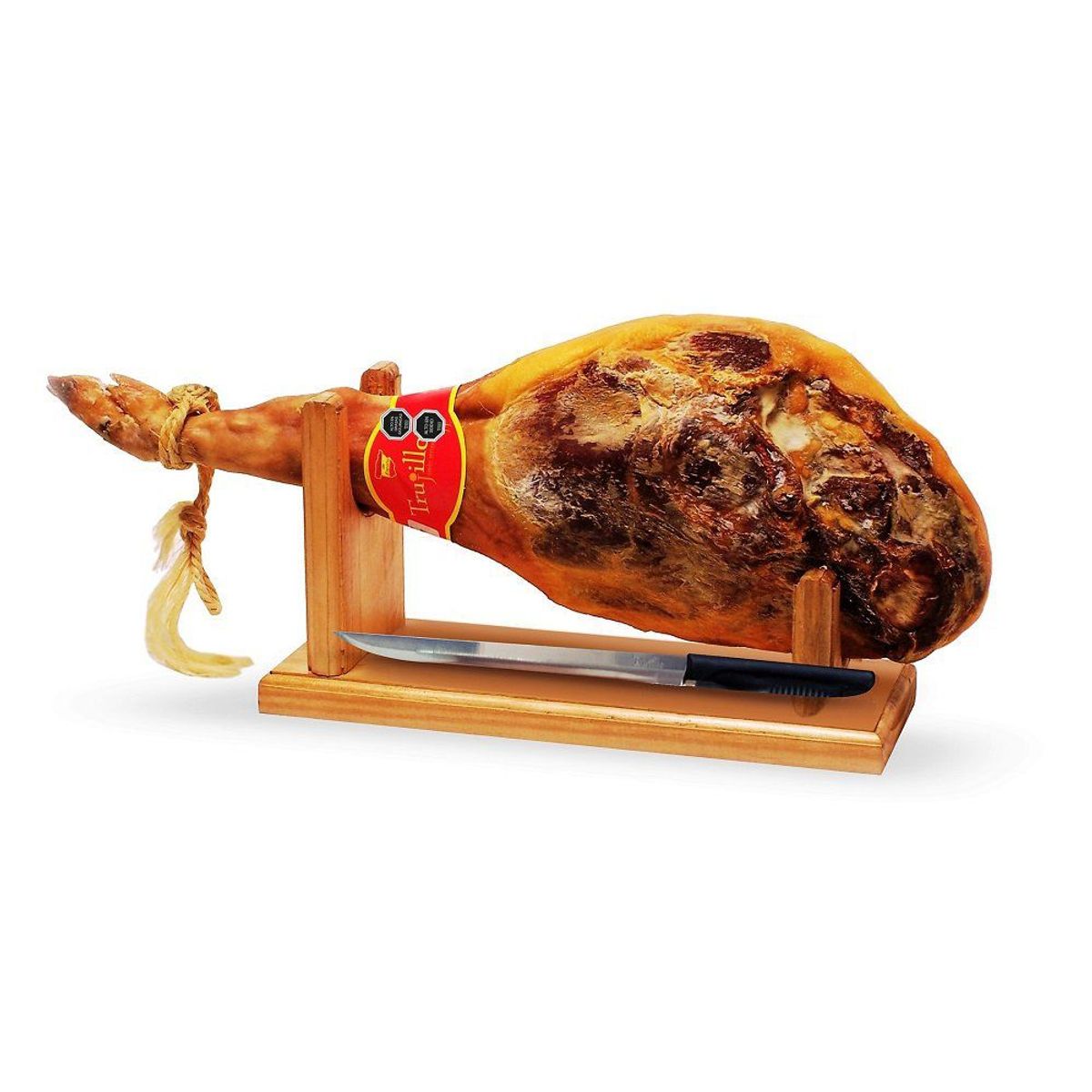 TRUJILLO - Pata Jamón Etiqueta Roja + Atril y Cuchillo
