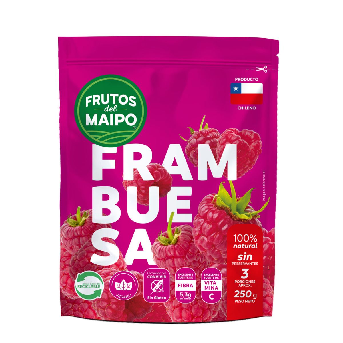 FRUTOS DEL MAIPO - Frambuesa Entera Congelada Frutos de Maipo 250 g