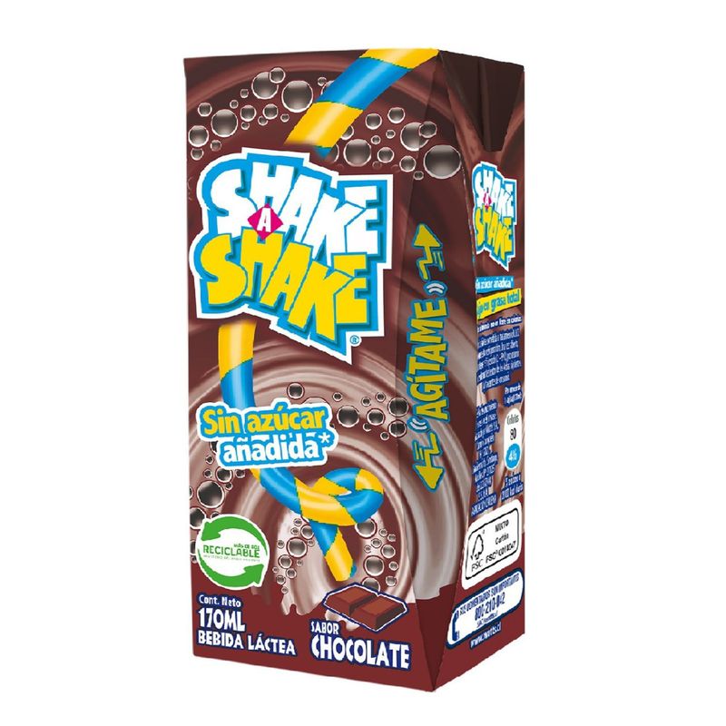 SHAKE SHAKE - Bebida Láctea Shake Shake Sabor Chocolate 6 x 170 ml