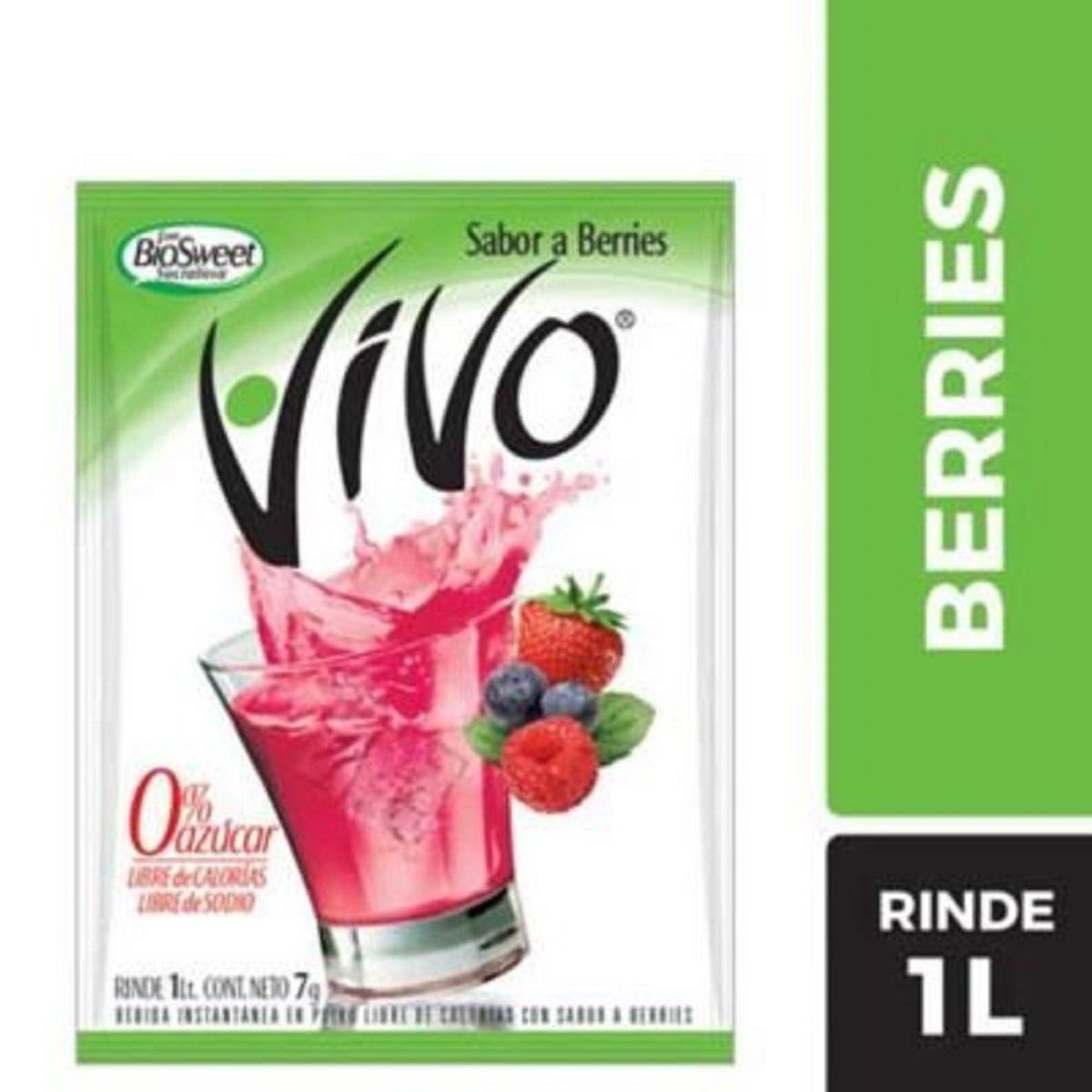 VIVO - Bebida Instantánea En Polvo Sabor Berries Light