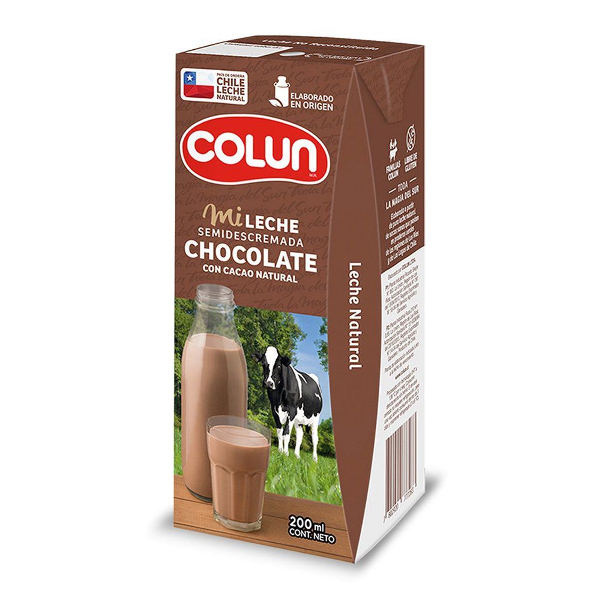 COLUN - Leche Semidescremada Sabor Chocolate