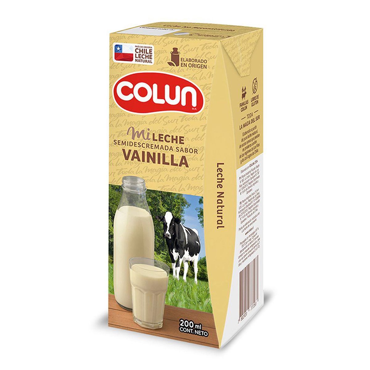 COLUN - Leche Semidescremada Sabor Vainilla