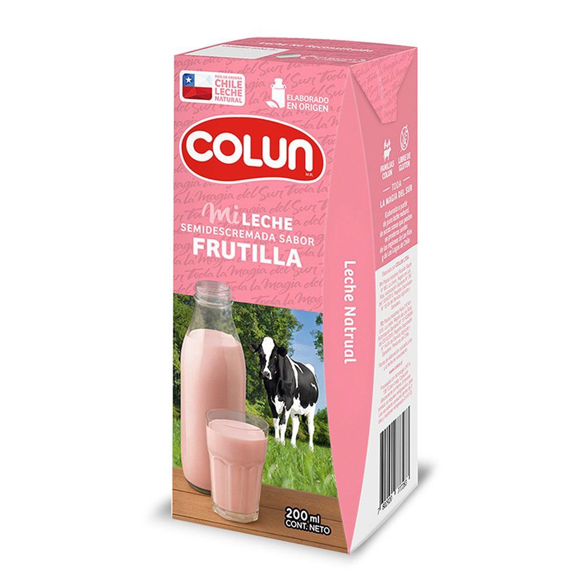 COLUN - Leche Semidescremada Sabor Frutilla