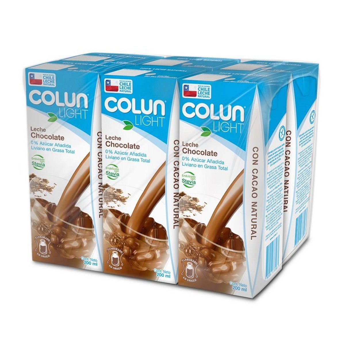 COLUN - Pack Leche Light Sabor Chocolate