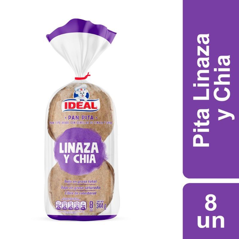 IDEAL - Pan Pita Linaza y Chia Ideal 344 g