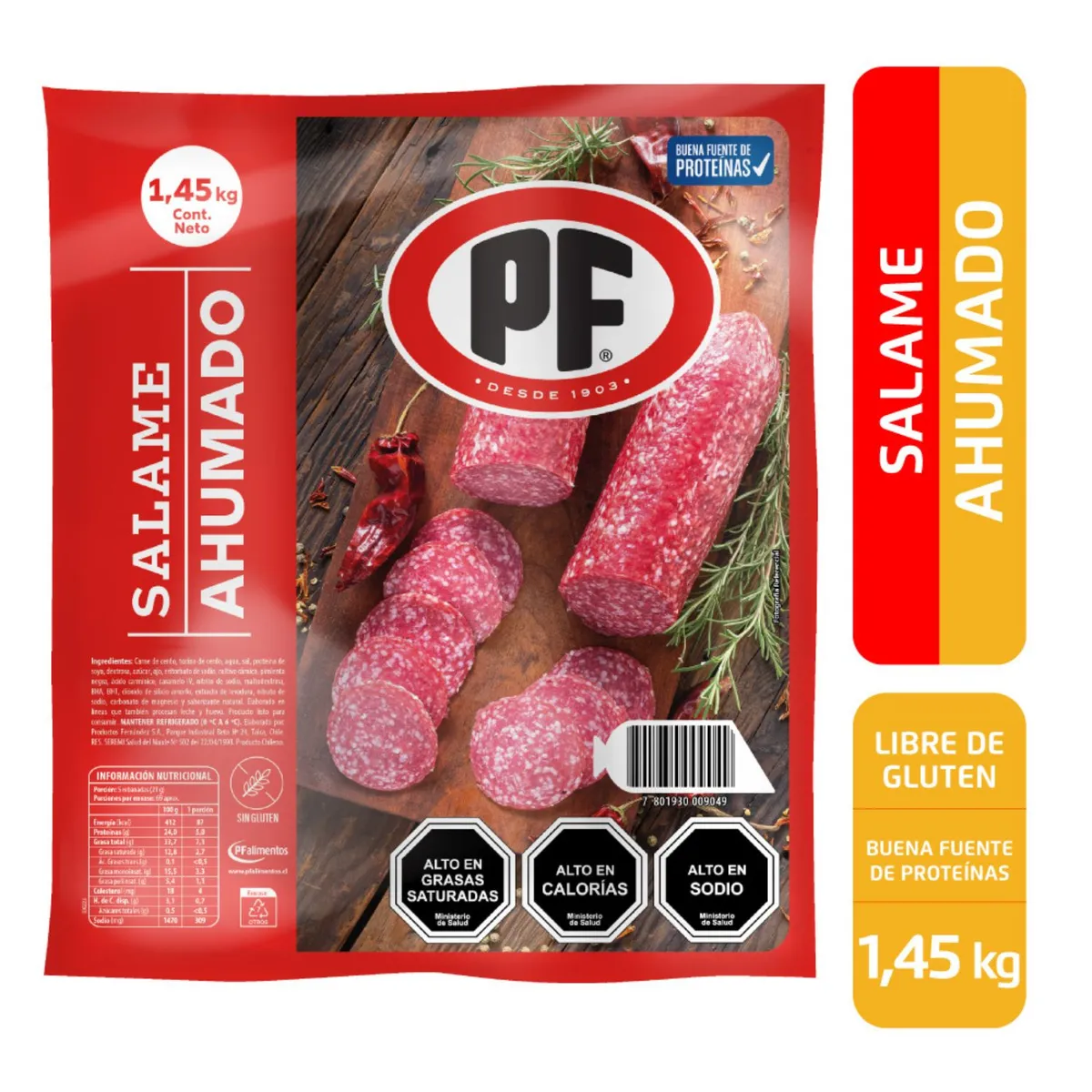 PF - Salame Ahumado Laminado PF a Granel