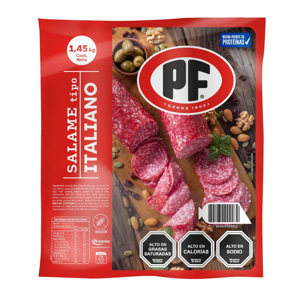 PF - Salame Italiano Laminado PF a Granel