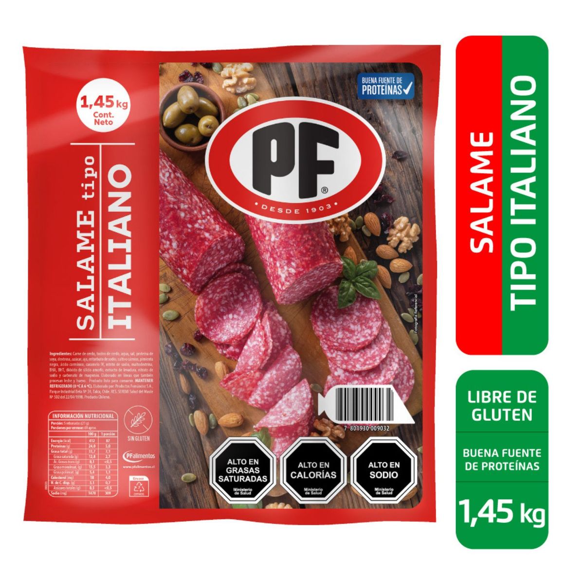PF - Salame Italiano Laminado PF a Granel