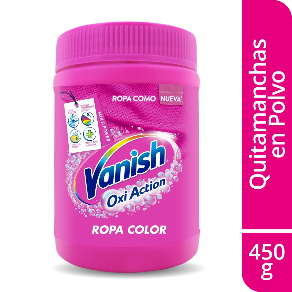 VANISH - Quitamanchas en Polvo Vanish para Ropa de Color 450 g