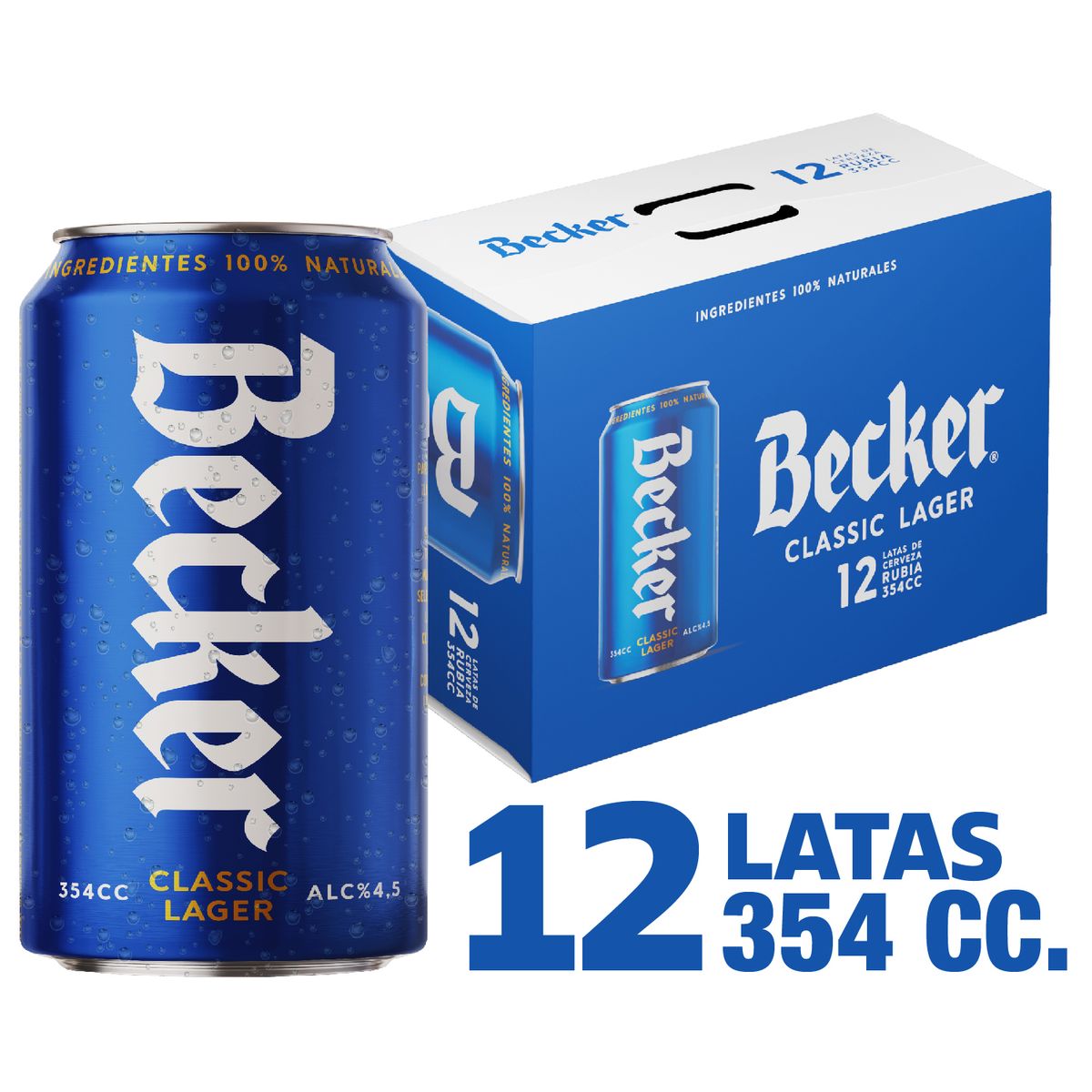 BECKER - Pack Cerveza Becker Lager Lata 4.5° 12 x 354 ml