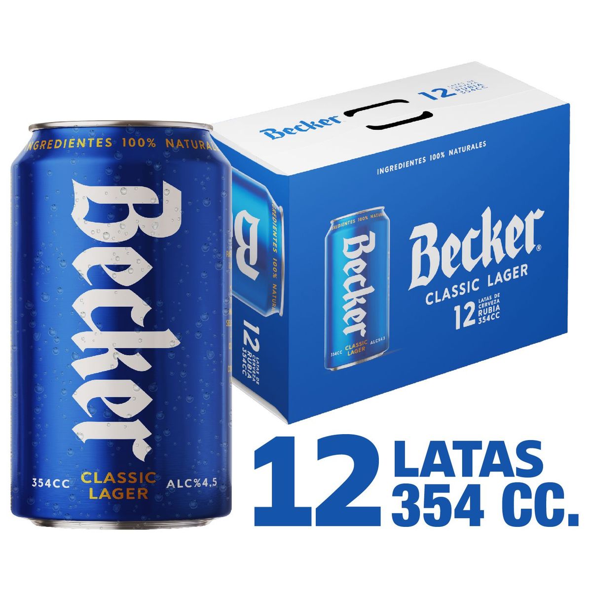 BECKER - Pack Cerveza Becker Lager Lata 4.5° 12 x 354 ml