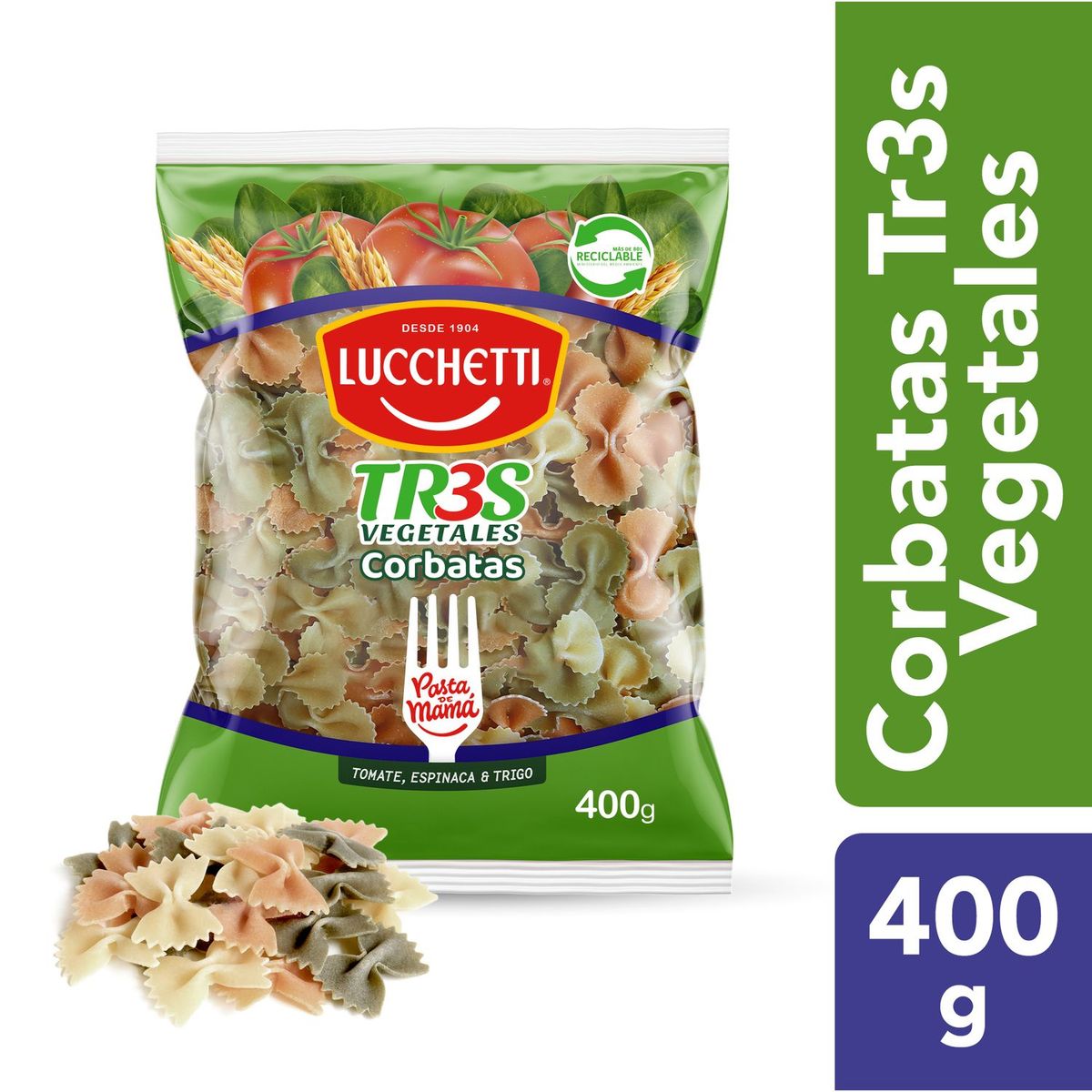 LUCCHETTI - FIDEO PASTA TR3S CORBATA 400 GRS. L