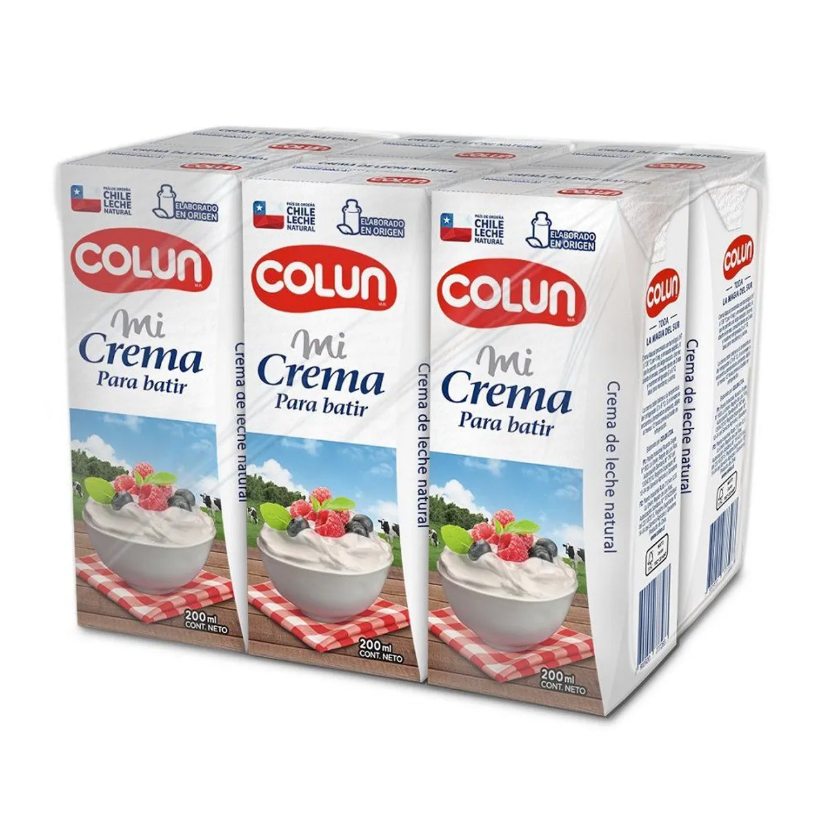 COLUN - Crema para Batir Colun 6 x 200 ml