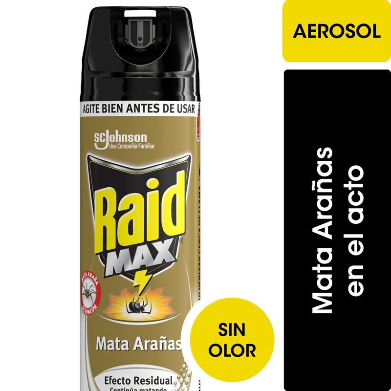 RAID - Insecticida Mata Arañas Raid Max en Aerosol 360 ml