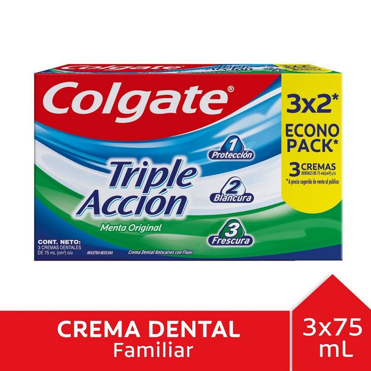 COLGATE - Pack Pasta de Dientes Colgate 3 x 75 ml