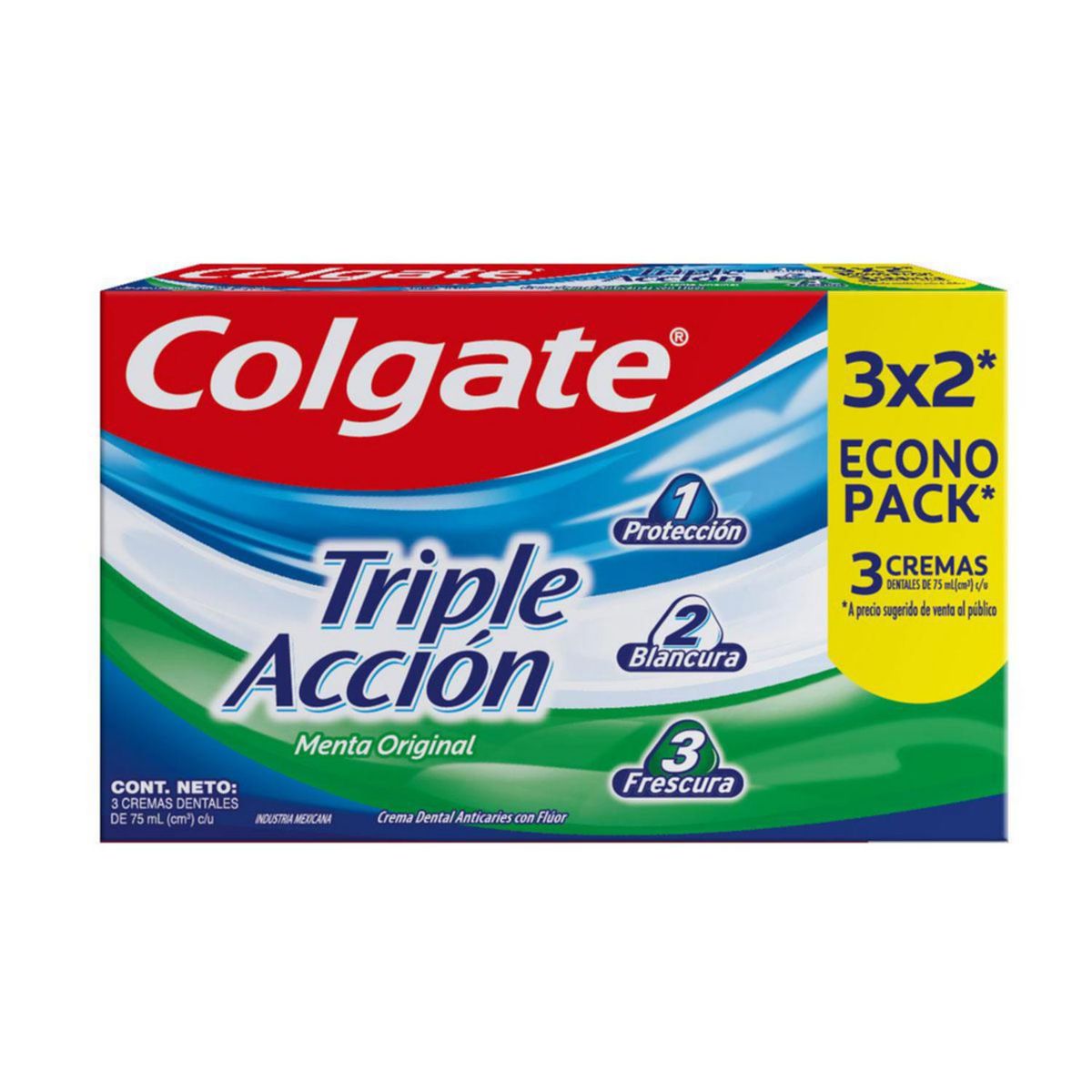 COLGATE - Pack Pasta Dental Menta Original Colgate 3x75 ml