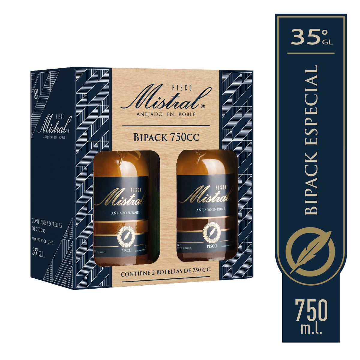 MISTRAL - Pack 2 Pisco Mistral 35º Gl