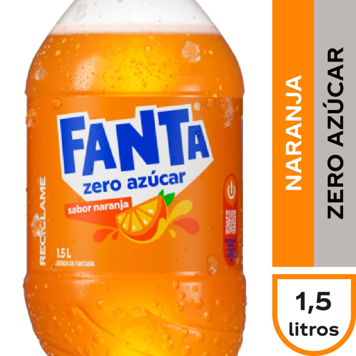 FANTA - Bebida Fanta Zero Azúcar 1.5 L