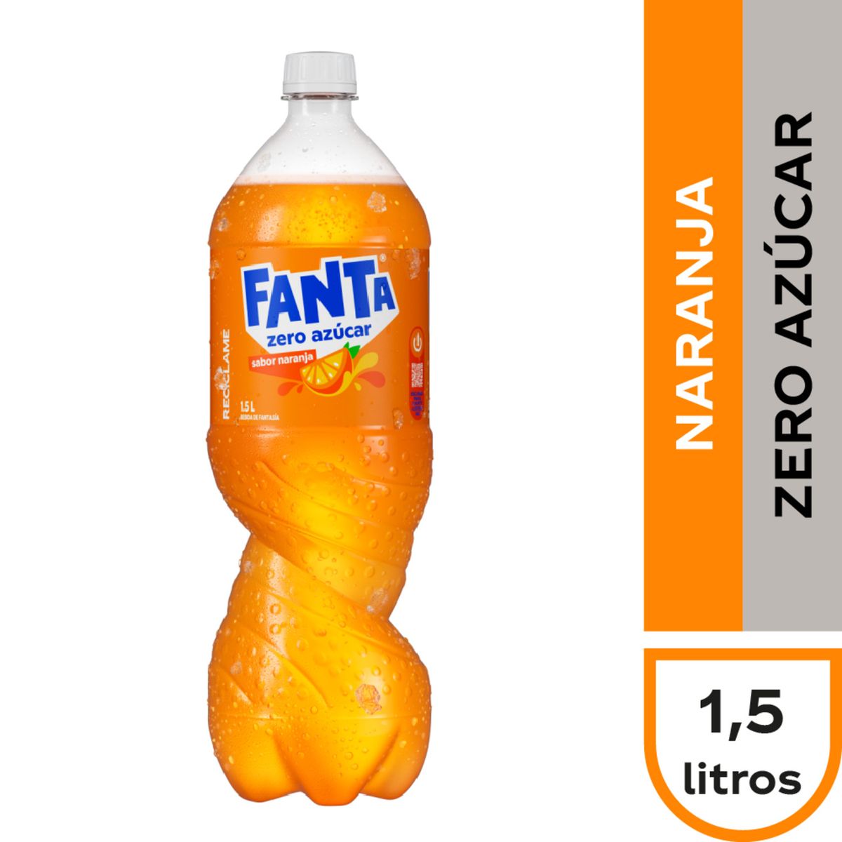 FANTA - Bebida Fanta Zero Azúcar 1.5 L