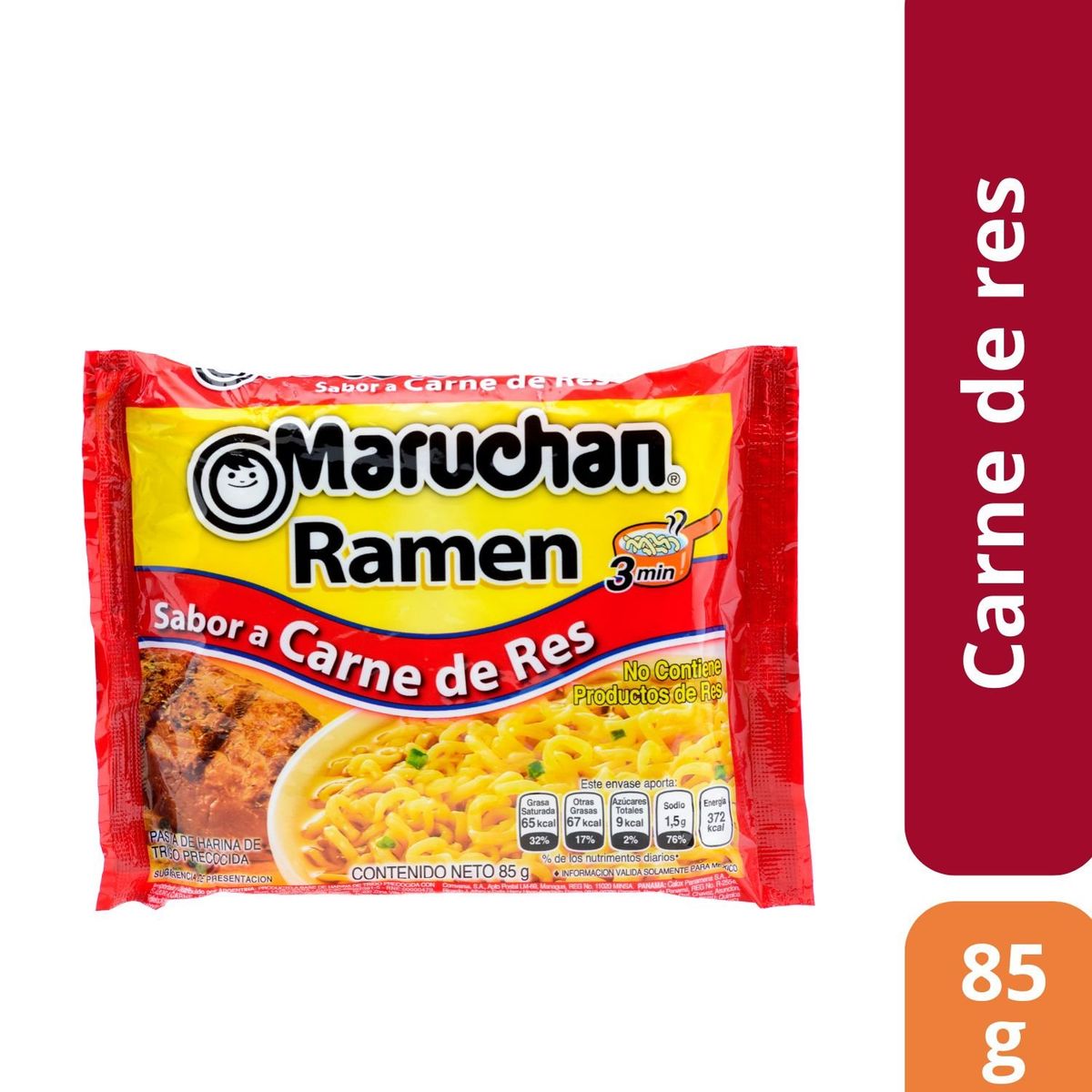 MARUCHAN - FIDEO RAMEN CARNE 85 GRS.