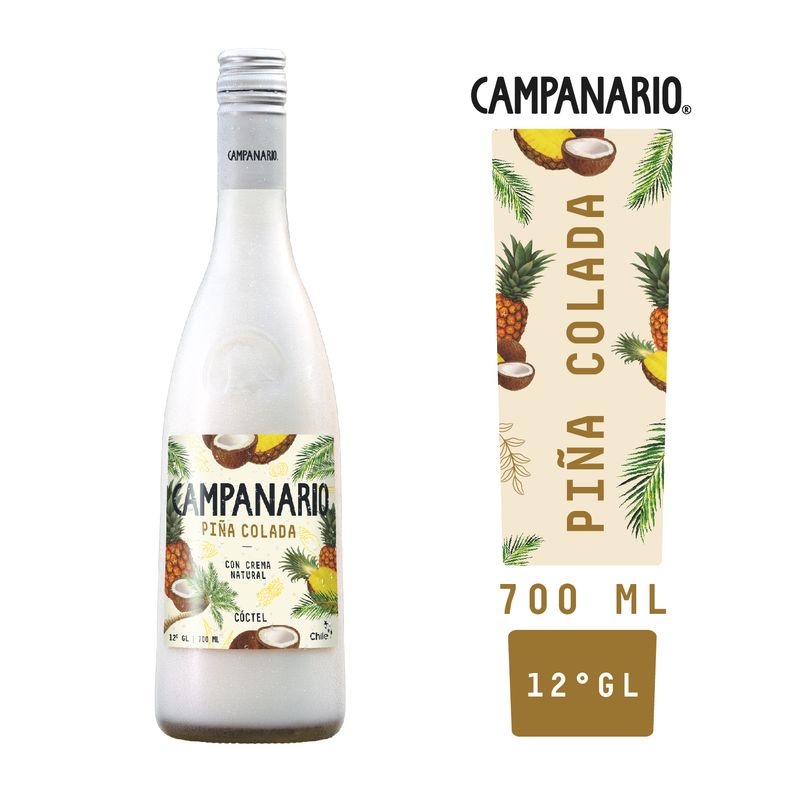 CAMPANARIO - Cóctel Piña Colada Campanario 12° 700 cc