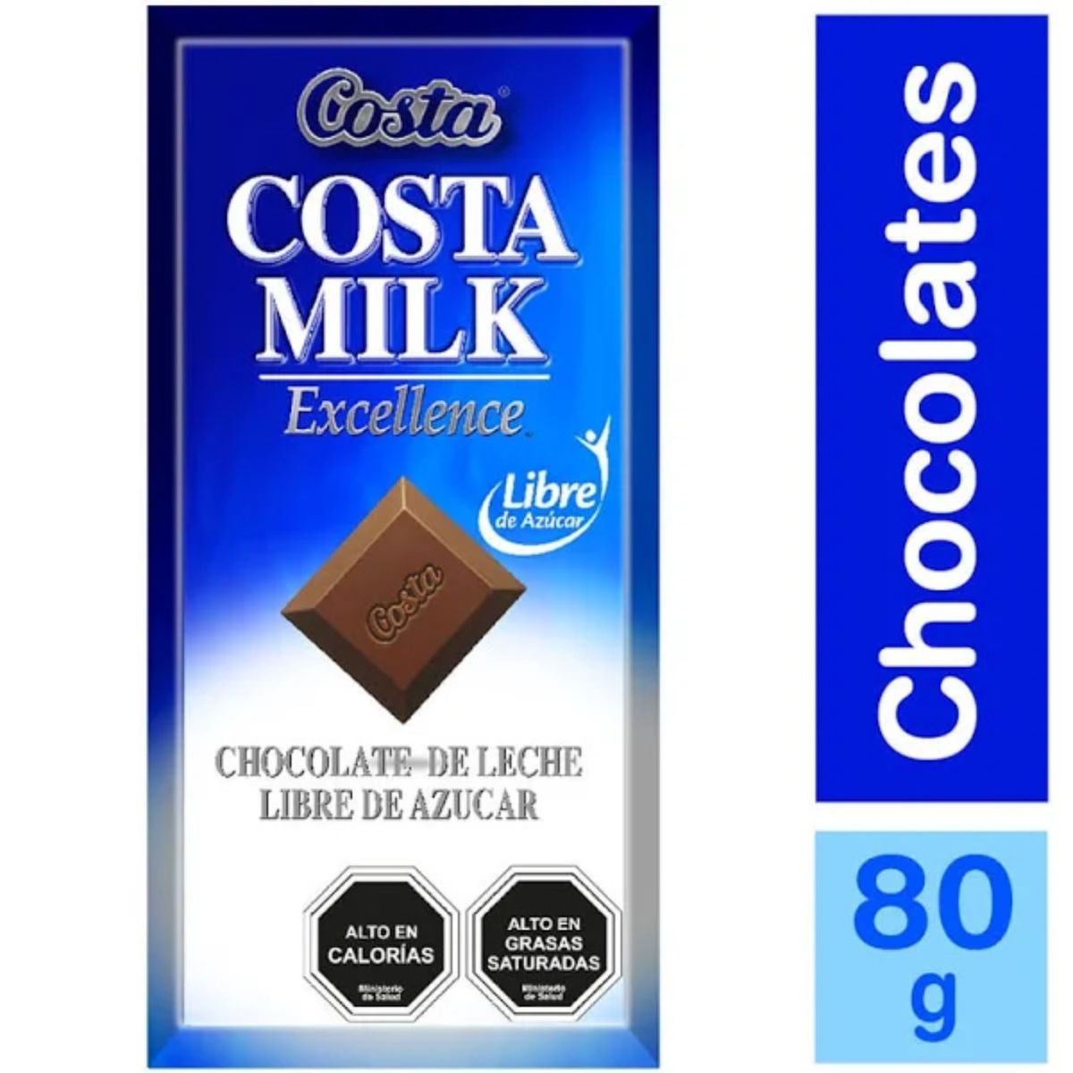 COSTA - Chocolate de Leche Costa Milk Sin Azúcar 80 g