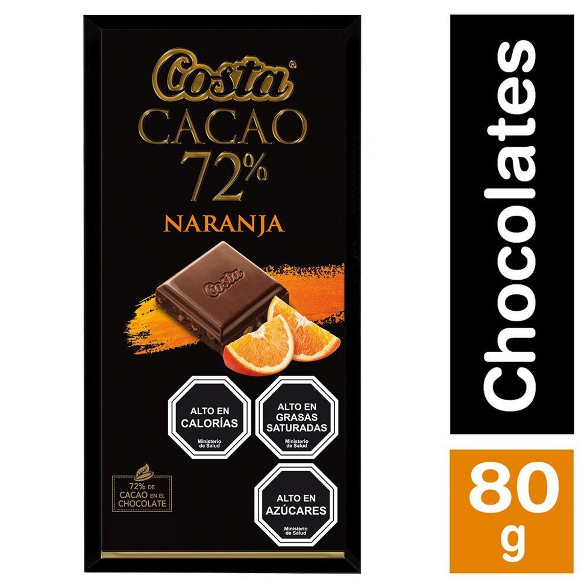 COSTA - Chocolate Cacao 72% Naranja