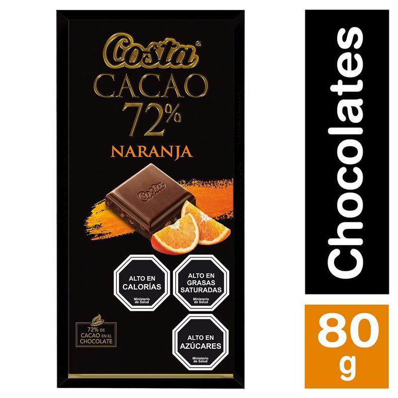 COSTA - Chocolate Cacao 72% Naranja