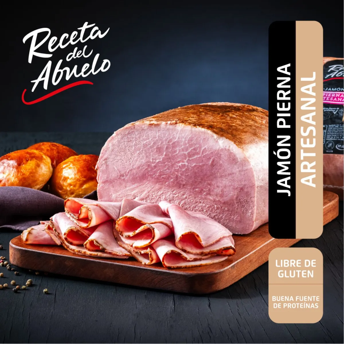 RECETA DEL ABUELO - Jamón Pierna Artesanal Grado 1 Receta del Abuelo a Granel