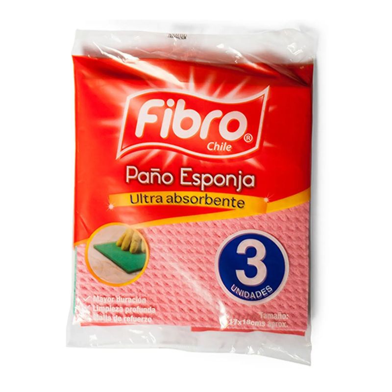 FIBRO - Paño Esponja Celulosa Fibro 3 Un