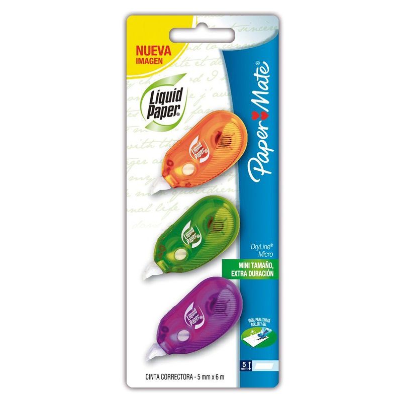 LIQUID PAPER - 3 Cintas Dry Line Mini