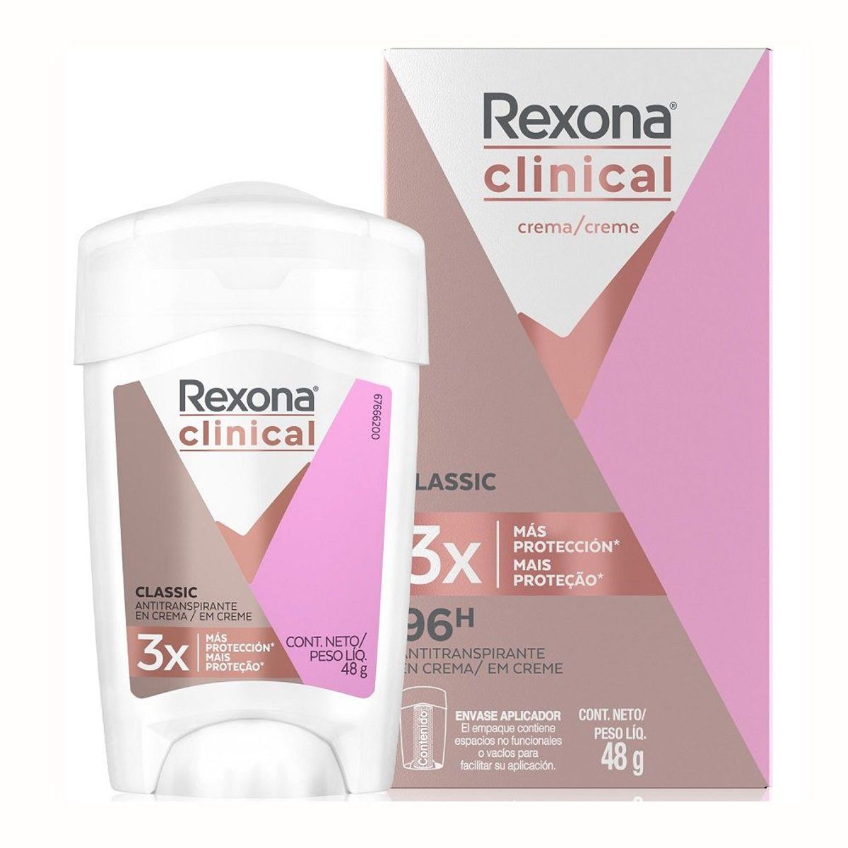 REXONA - Desodorante en Barra Femenino Rexona Clinical Classic 48 g