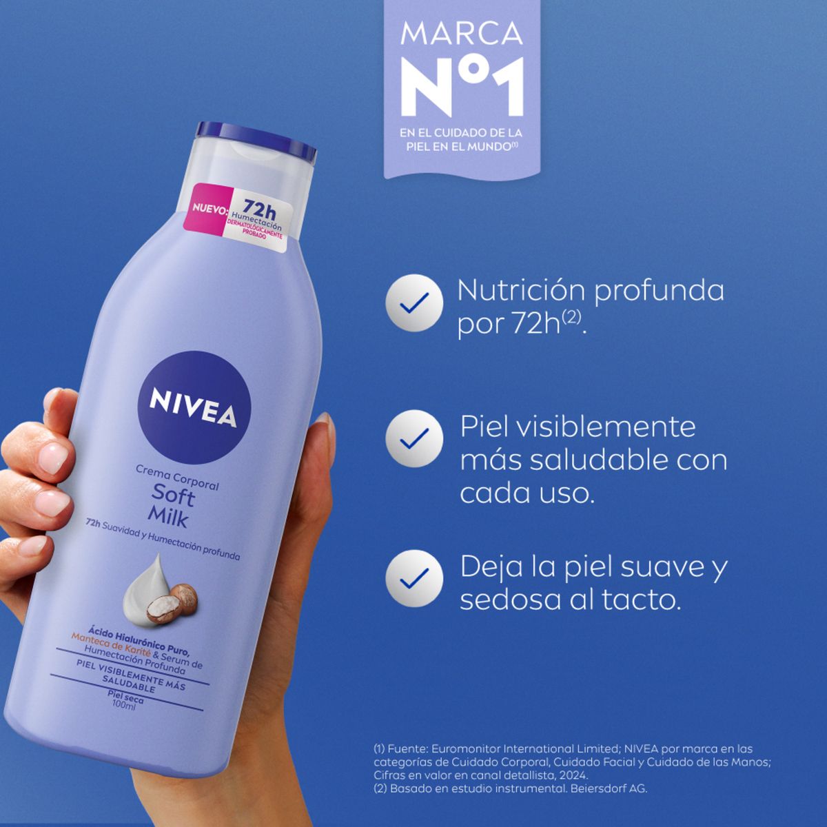 NIVEA - Crema Corporal Nivea Milk Soft 125 ml