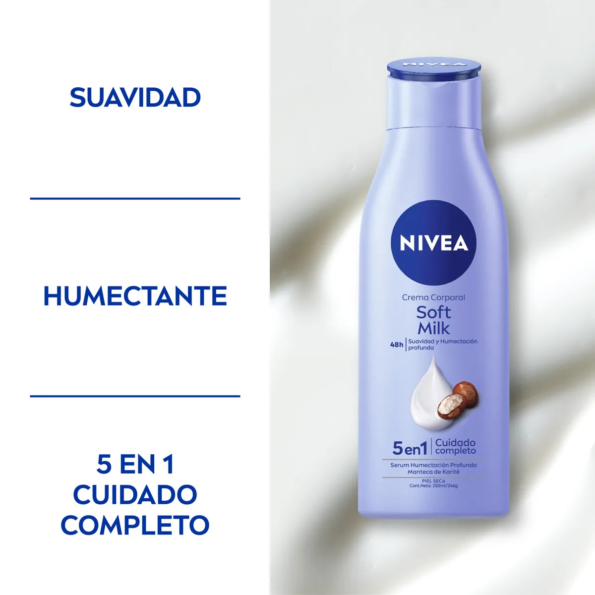 NIVEA - Crema Corporal Nivea Soft Milk Piel Seca 250 ml