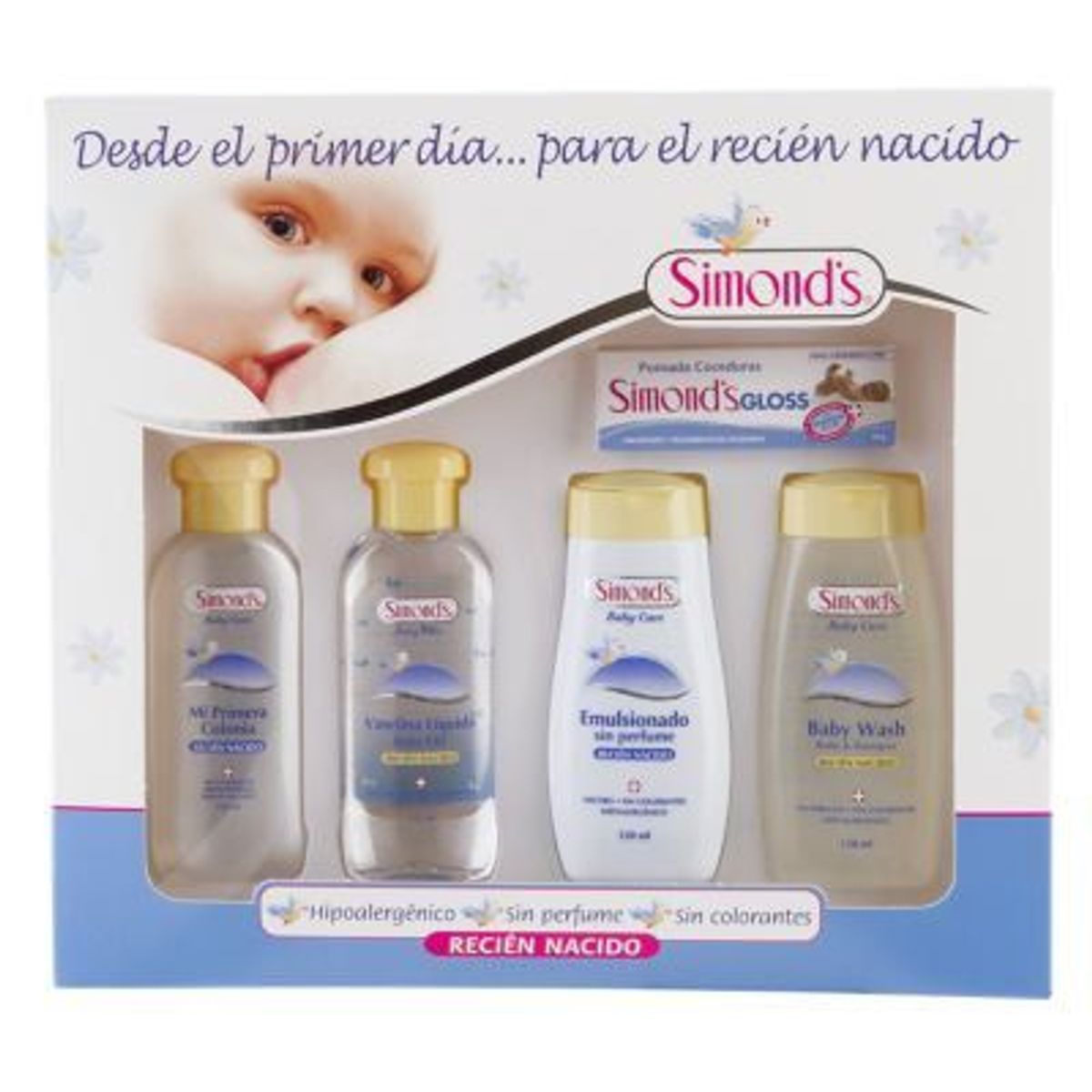 SIMONDS - Pack Recién Nacido Simonds Hipoalergénico 4 Un