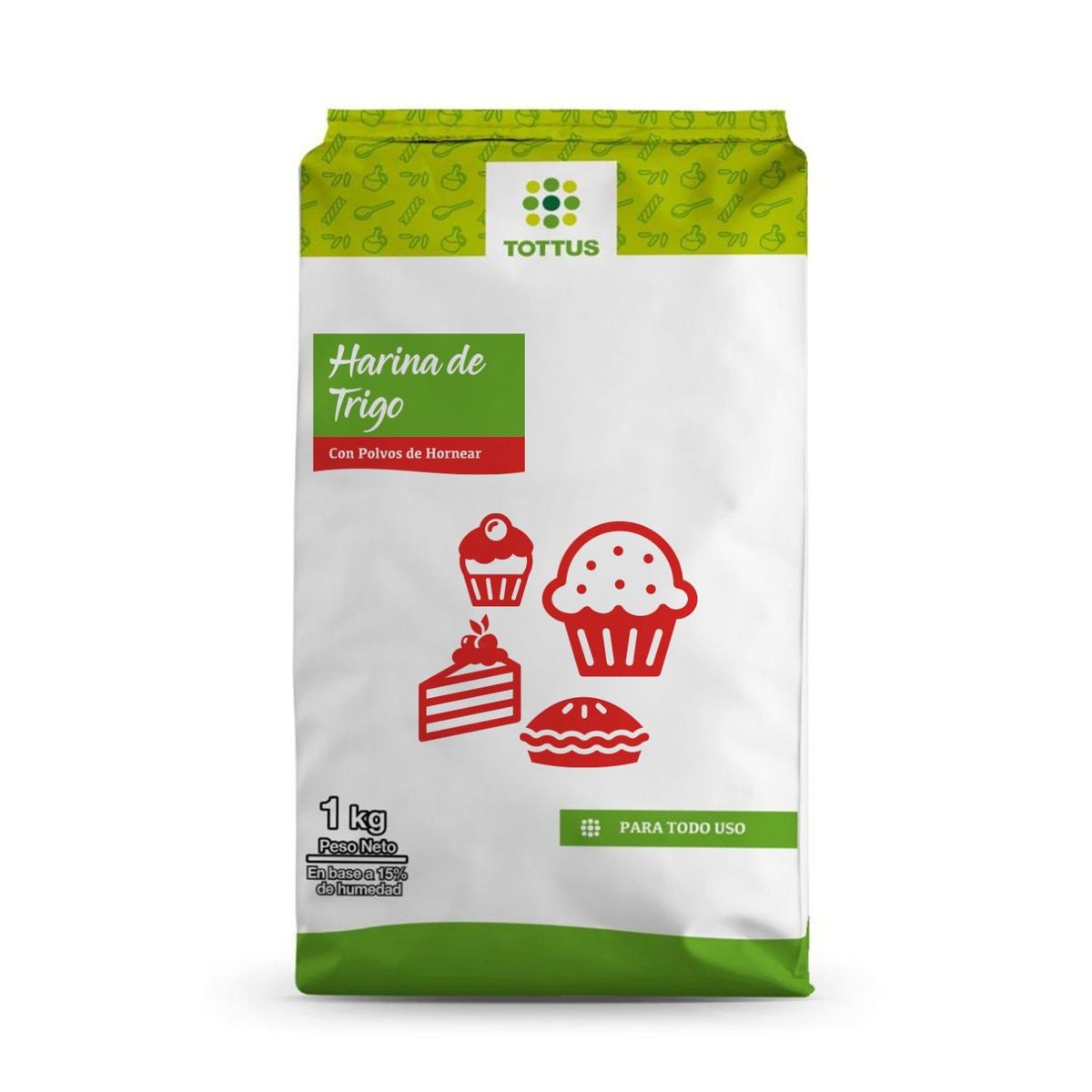 TOTTUS - Harina de Trigo con Polvo de Hornear Tottus 1 Kg