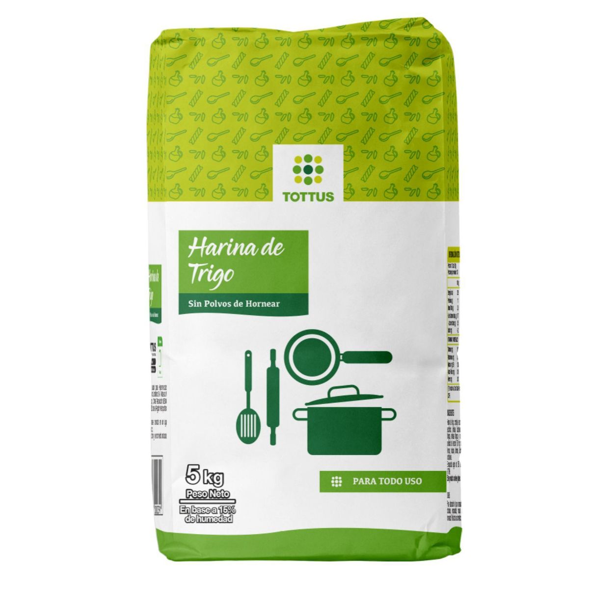 TOTTUS - Harina de Trigo sin Polvo de Hornear Tottus 5 Kg