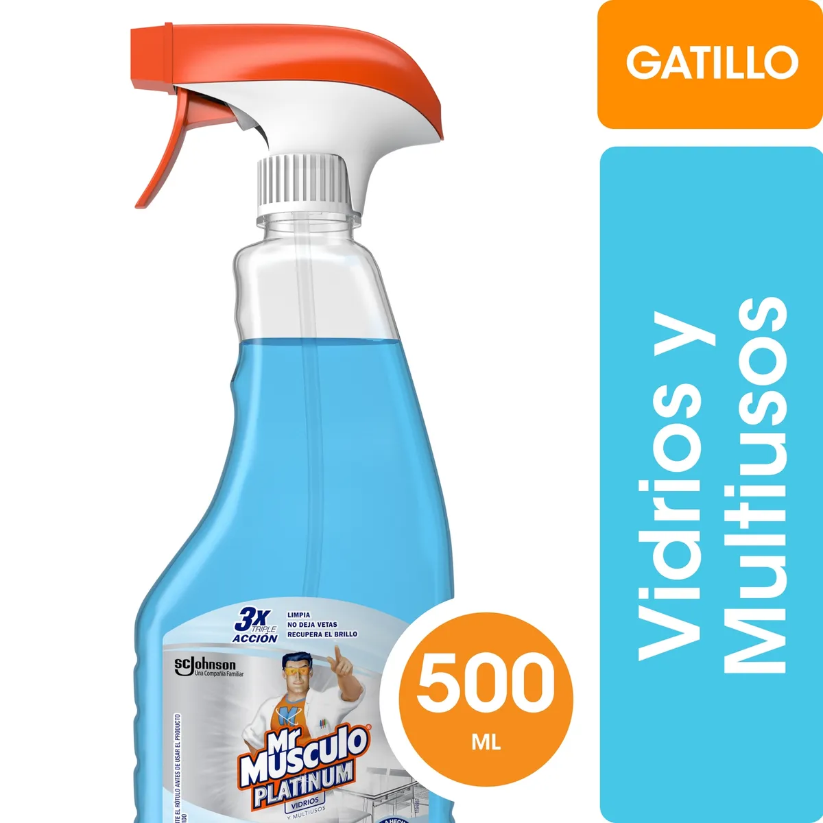 MR.MUSCULO - Limpia Vidrios Multiuso Mr Músculo Gatillo 500 ml