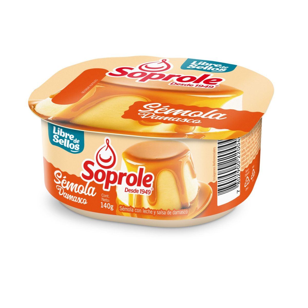 SOPROLE - Postre Sémola con Leche Salsa de Damasco