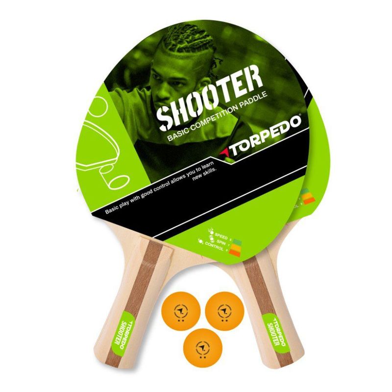 TORPEDO - Set Tenis Mesa 2 Paletas + Pelotas