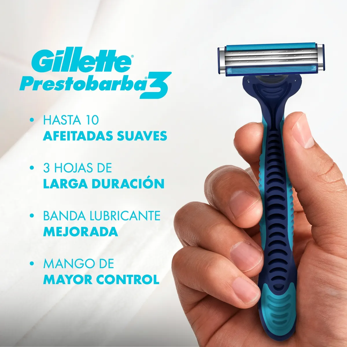 GILLETTE - Máquinas Para Afeitar Prestobarba3 Cool Desechables