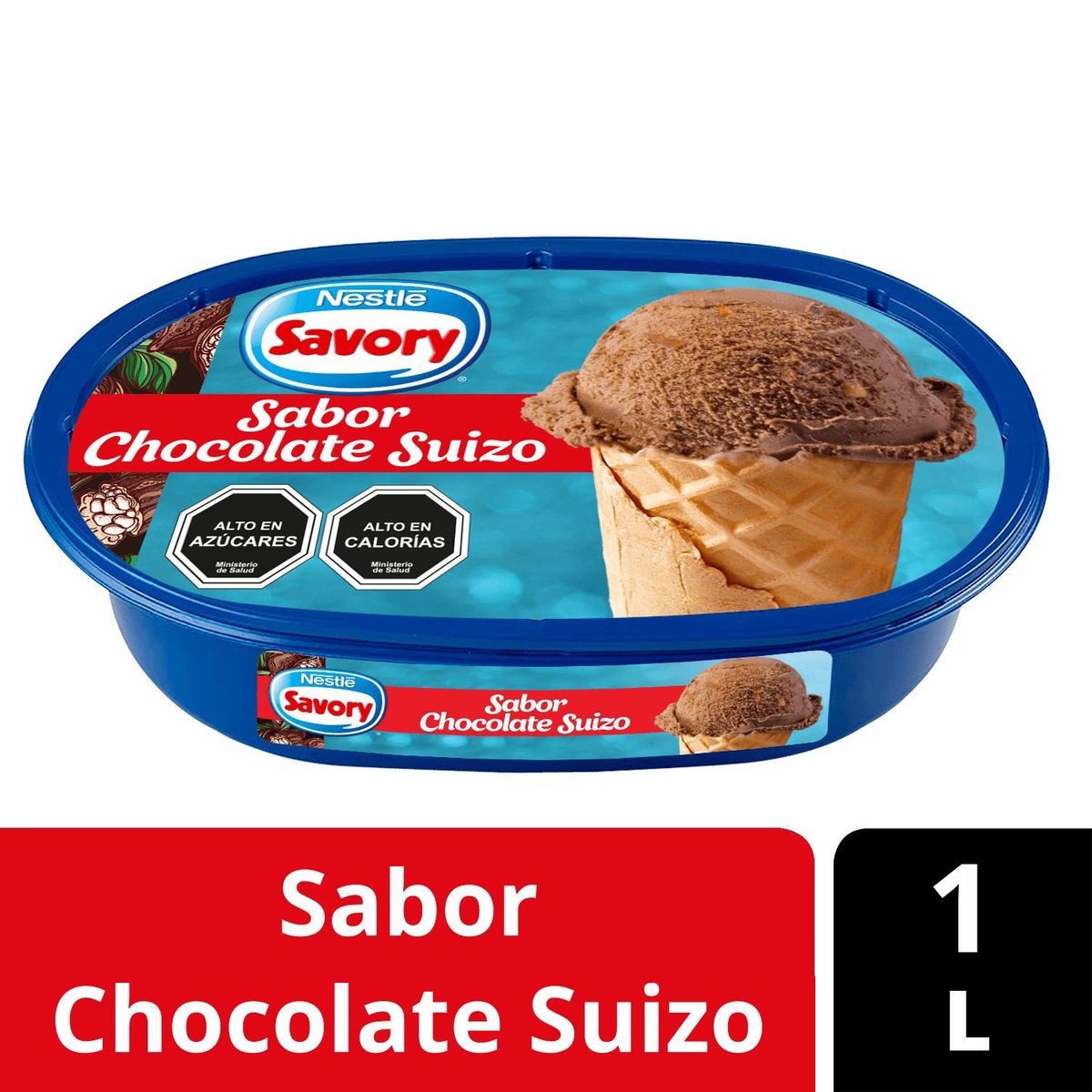 SAVORY - Helado de Leche Sabor Chocolate Suizo Cassata Savory 1 L